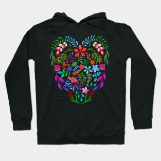 PRETTY COLORFUL FLORALS HEART Hoodie